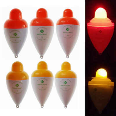 

Sencart 6Pcs Fishing Sticks Long Vertical Luminous Night Lighting Fishing Floats Bobber Battery CR2032