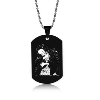 

Ailin Online Demon Slayer Kimetsu no Yaiba Necklace Japanese Anime Stainless Steel Pendant Necklace for Anime-Fans