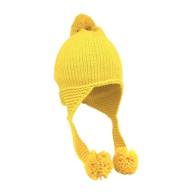 

Fashion Kids Girls Ear Protector Warm Hat Pompom Beanies Cap Knitted Hats
