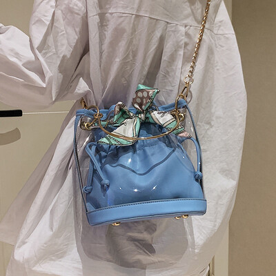 

Advanced sense bag Ocean portable bucket bag handbags new 2019 chain transparent bag wild ins Messenger bag