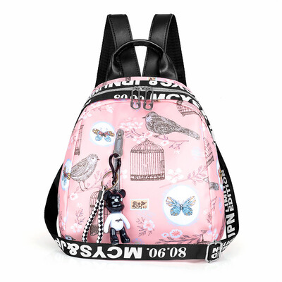 

Chinese Style Literature&Art Shoulder Bag Female 2018 Ethnic Style Oxford Canvas Simple Ancient Style Lady Backpack