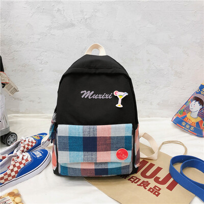 

Korean version of schoolbag female Harajuku ulzzang high school students in junior high school inswind backpack ancient feeling Se