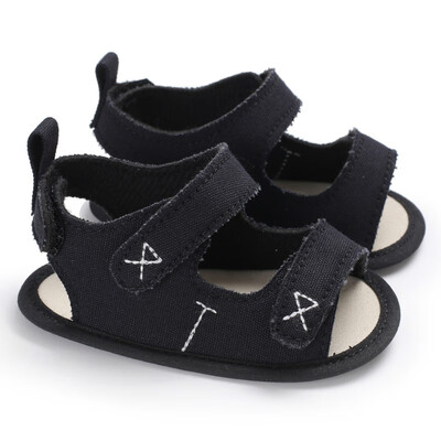 

Summer Newborn Infant Toddler Baby Boys Shoes Soft Sole First Walker Canvas Crib Footwear Solid Handsome Prewalkers