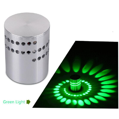 

Spiral Wall Lamp LED Night Light Creative LED Aluminum Bedroom Bedside Lamp Bar Porous Aisle Lamp 3W RGB with Remote Control