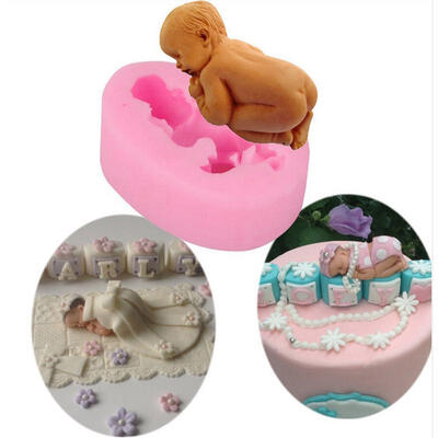 

Sleeping Baby Silicone Fondant Mold Cake Decoration Tools Chocolate Mould