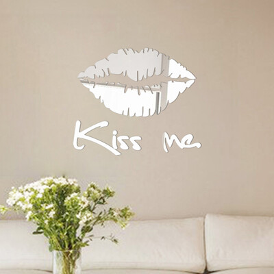 

〖Follure〗Removable Kiss Me Mirror Wall Sticker Decal Art Mural Home Room Decor Gold