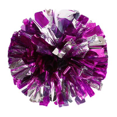 

〖Follure〗Metallic Foil And Plastic Ring Handheld Pom Poms Cheerleading Party Decor