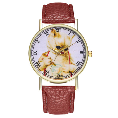 

Poor Cat 2018 Hot Sale zegarek damski Crystal Womens Casual Fashion Quartz Belt Watch Clock Fashion Gift montre femme &Ff