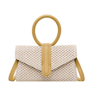 

PU Leather Straw Circle Handbags Shoulder Packs Women Flap Crossbody Bags