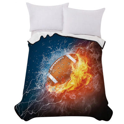 

Greensen Fashion 3D Rugby Print Pattern Soft Cozy Comfortable Blanket for Sofa Bed