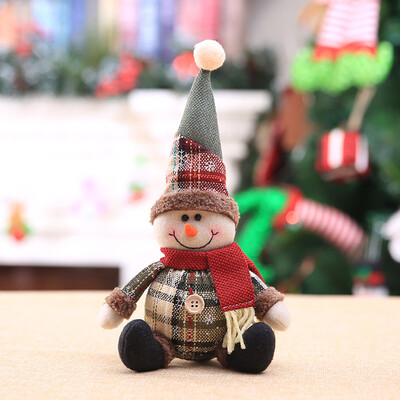 

Toponeto Christmas Ornaments Gift Santa Claus Snowman Tree Toy Doll Hang Decorations