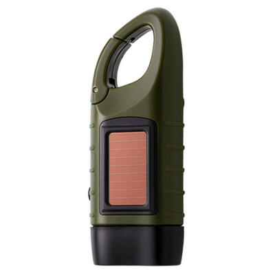 

Oasismall Portable LED Flashlight Mini Hand Crank Torch Professional Solar Power Tent Light