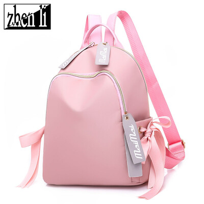 

New bow female bag Japanese style nylon shoulder bag solid color fashion fashion girl bag