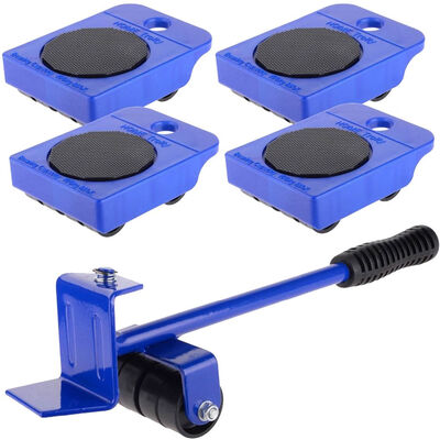 

5Pcs Wheeled Corner Movers Hand Tool Furniture Transport Lifter Wheel Slides Mover Rollers Kit Home