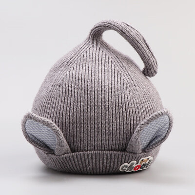 

Korean version autumn&winter baby childrens new knitting cotton Pullover hat rabbit ear letter cartoon fashion single hat