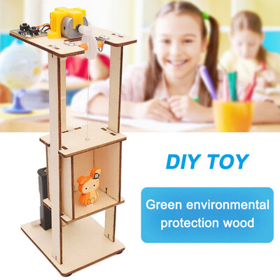 

YIWULADIY Assemble Electric Lift Toys Kids Science Experiment Material Kits Toys Gift