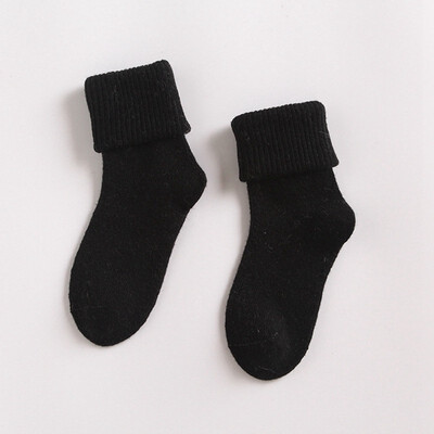 

Womens Wool Thermal Sock Lady Soft Casual Winter Socks Solid color Socks