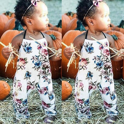 

Summer Toddler Baby Girls Flower Romper Jumpsuit Outfits Sunsuit Cotton Clothes