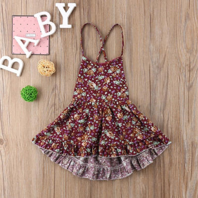 

Summer Toddler Baby Girl Skater Dress Kid Floral Princess Party Dresses Sundress