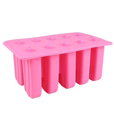 

New 10 Holes Frozen Handmade Ice Cream Juice Maker Mold Popsicle Yogurt Kitchen Tools