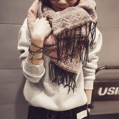 

2018 autumn&winter new European station color cashmere scarf fashion big flower pattern air conditioning room ladies shawl