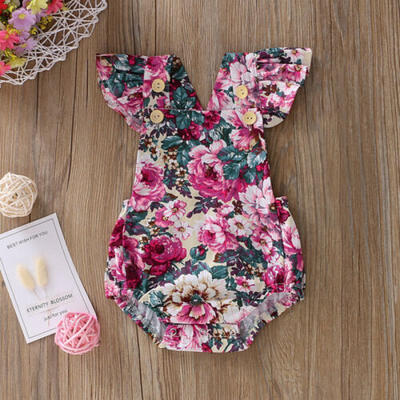 

Newborn Infant Baby Girl Floral Romper Bodysuit Jumpsuit Playsuit Outfit Clothes