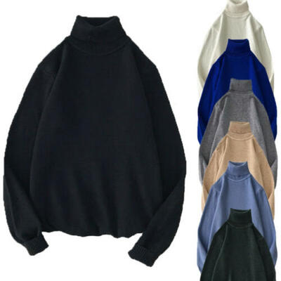 

Mens Winter Turtleneck Pullover Sweater Slim Fit Warm Knitwear Jumper Cardigans