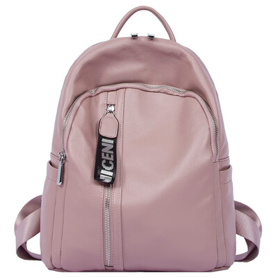 

2009 New Cowhide Leisure Womens Backpack Baitie College Wind Shoulder Bag
