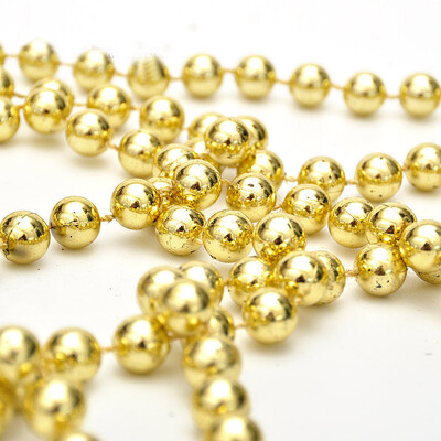 

Tailored Christmas Xmas Bead Chain Garland 15m Gold ideal for Tree Room Decorations Art