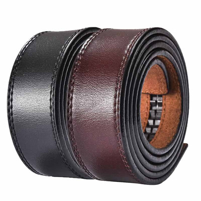 

Mens leather automatic buckle belt car line with no head No buckle automatic belt business belt without head