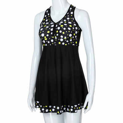 

Saidsome Womens Beach Suit Print Black Top With Bikini Bottom Two Piece Swimsuit Set
