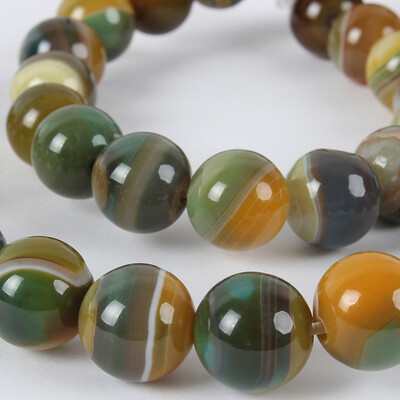 

Natural Gemstone Agate Round Bead Strands Dyed YellowGreen 10mm Hole 1mm about 38pcsstrand 1496