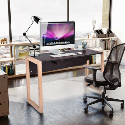 

Computer Desk PC Laptop Table Wood Writing Workstation with Drawer