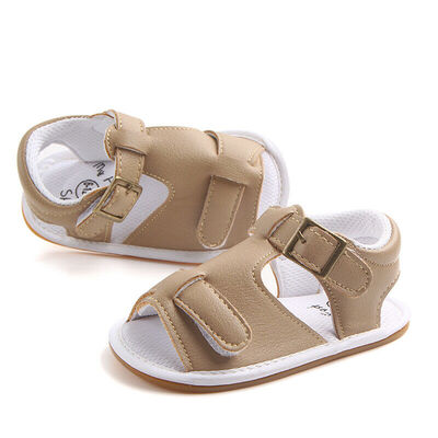 

Summer Baby Kids Boy Girl Cute Leather Sandals Soft Sole Anti-slip Crib Shoes