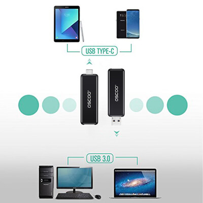 

OSCOO USB 30 Type-C 31 64G Flash Drive USB Type-C Dual Drive Memory Sticks U Disk For Type-C Smartphone Computers New MacBook