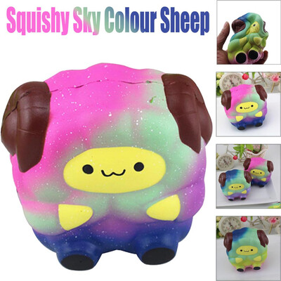 

〖Follure〗Starry Sky Colour Squee Soft Sheep Cartoon Squishy Slow Rising Squeeze Toy
