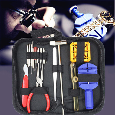 

〖Follure〗16pcs Watch Repair Tool Kit Link Remover Spring Bar Tool Case Opener Set New