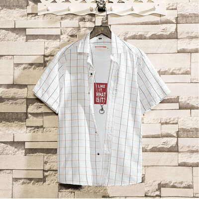 

Tailored Mens Summer Loose Casual Daily Short Sleeve Shirt Casual Blouse