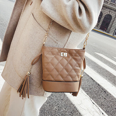 

Advanced sense bag Western style bucket bag handbags new 2019 Korean version of the Messenger bag wild ins chain bag