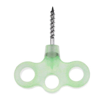 

Outdoor 3 Holes Luminous Threaded Tent Peg Camping Cord Rope Fastener Nail