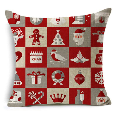 

2020 New Christmas Linen Cushion Cover Throw Pillow Case Xmas Home Decor Festive Gift