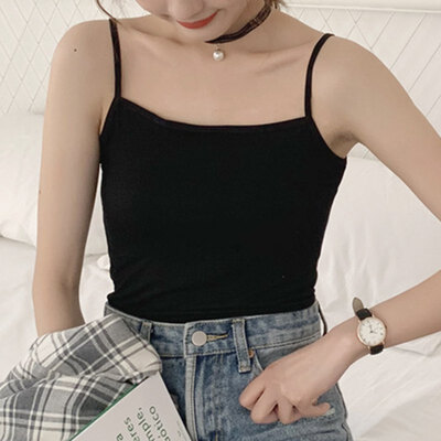 

Women New Style Sexy Charming Slim Fit Personality Solid Color Short Camisoles Tops