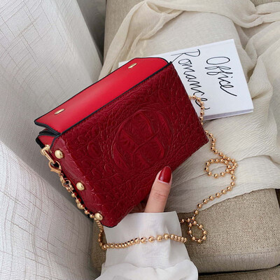 

Tailored New Female Bag Chain Female Bag Small Square Bag Casual Slung Chain Shoulder Bag