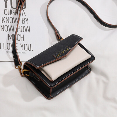 

Hong Kong style girl retro spring&summer 2019 hit color girl bag small bag chic small square bag new oblique bag tide