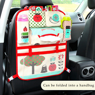 

Car Organizer Cute Cartoon Car Seat Back Storage Bags Hanging Car Organizer Bags Pocket Car styling for Kids