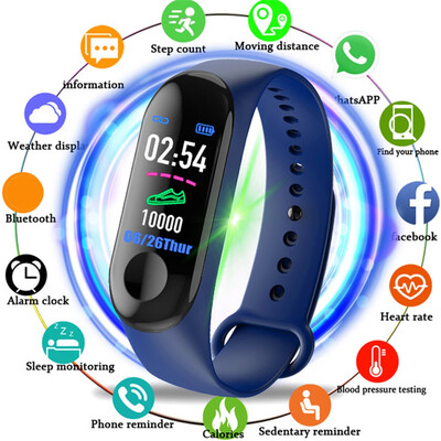 

V5 M3PLUS Intelligent LED Color Screen Watch Sports Health Pedometer