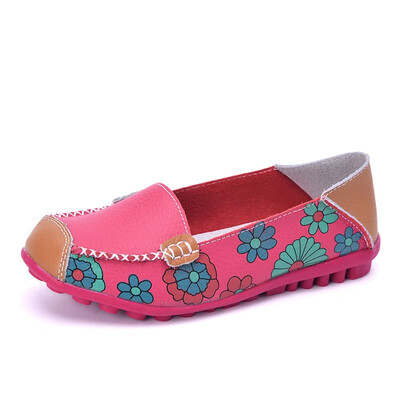 

2018 casual flat bottom mother shoes soft face comfortable flat leather shoes tendon soft bottom wild two wearing peas shoes