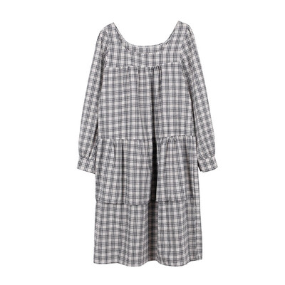 

In the fall of the new fashion art wind loose cotton&linen dress