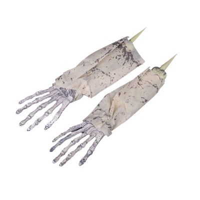 

1 Pair Simulation Horror Bloody Ghost Arm Finger Halloween Terrorist Gloves 3d Ghost Skeleton Skull Bone Gloves Haunted House