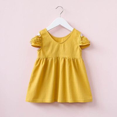 

Toddler Kid Baby Girl Summer Dress Strapless Short Sleeve Princess Party Dresses